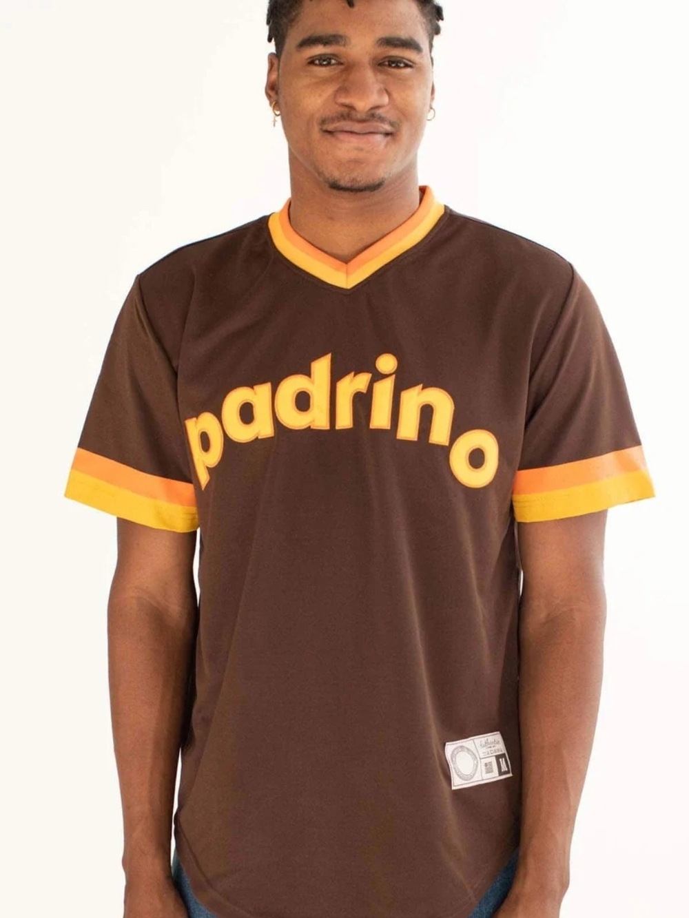 Ragstock Padrino Brown Baseball Jersey - MEDIUM